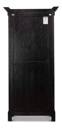 Ebony Study Black Bookcase - Ornate Home