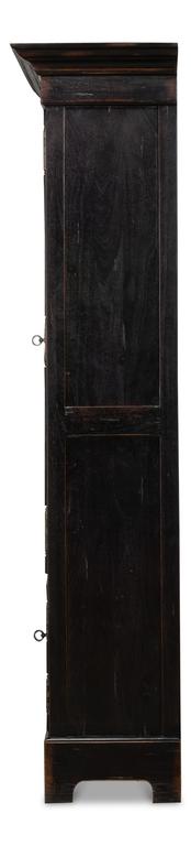 Ebony Study Black Bookcase - Ornate Home