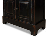 Ebony Study Black Bookcase - Ornate Home