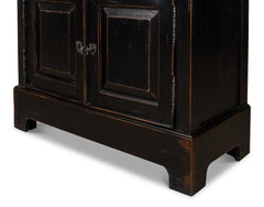 Ebony Study Black Bookcase - Ornate Home