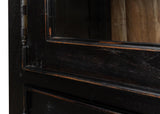 Ebony Study Black Bookcase - Ornate Home