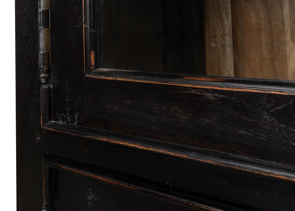 Ebony Study Black Bookcase - Ornate Home