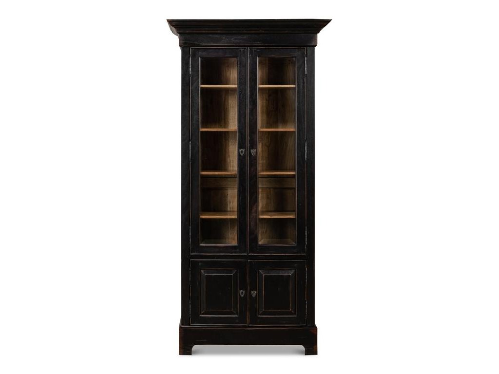 Ebony Study Black Bookcase - Ornate Home