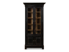 Ebony Study Black Bookcase - Ornate Home