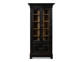 Ebony Study Black Bookcase - Ornate Home