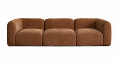Echo Amber Fabric 3-Pc Sofa 105" - Ornate Home