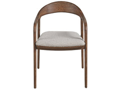 Echo Medium Brown Oak/Medina Pebble Dining Arm Chair - Ornate Home