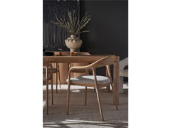 Echo Natural Oak/Medina Pebble Dining Arm Chair - Ornate Home