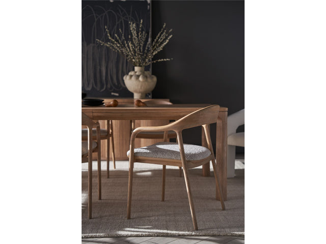 Echo Natural Oak/Medina Pebble Dining Arm Chair - Ornate Home