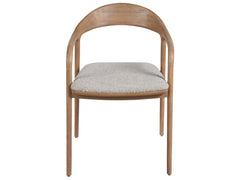 Echo Natural Oak/Medina Pebble Dining Arm Chair - Ornate Home