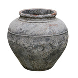 Echoes Of Time Black/White Concrete Outdoor Planter - Ornate Home
