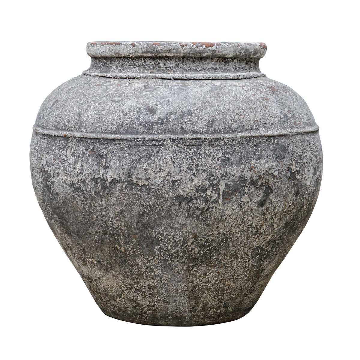 Echoes Of Time Black/White Concrete Outdoor Planter - Ornate Home