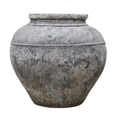 Echoes Of Time Black/White Concrete Outdoor Planter - Ornate Home