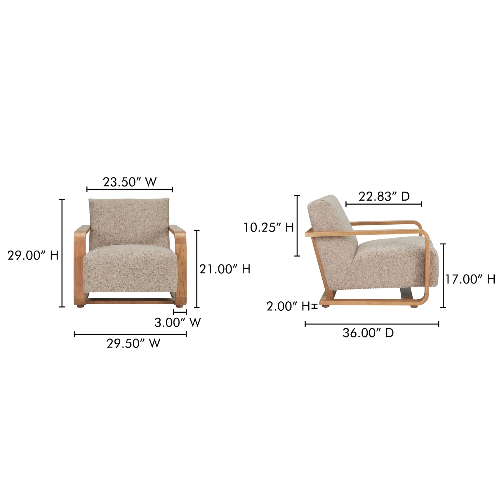 Eckersley Beige Lounge Chair - Ornate Home