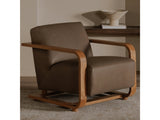 Eckersley Cool Brown Leather Lounge Chair - Ornate Home