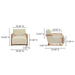 Eckersley Cream Lounge Chair - Ornate Home