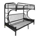 Eclipse Black Bunk Bed (Twin/Full/Futon) - Ornate Home
