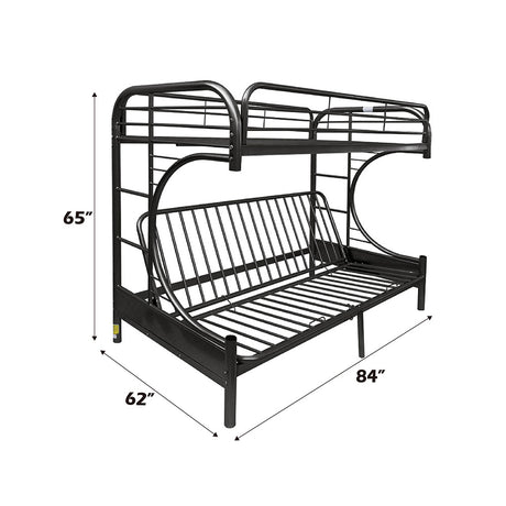Eclipse Black Bunk Bed (Twin XL/Queen/Futon) - Ornate Home