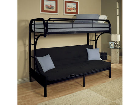 Eclipse Black Bunk Bed (Twin XL/Queen/Futon) - Ornate Home
