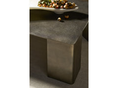 Eclipse Black Nickel 46" Wide Cocktail Table - Ornate Home