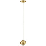 Eclipse Brass Globe Pendant Light - Ornate Home