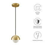 Eclipse Brass Globe Pendant Light - Ornate Home
