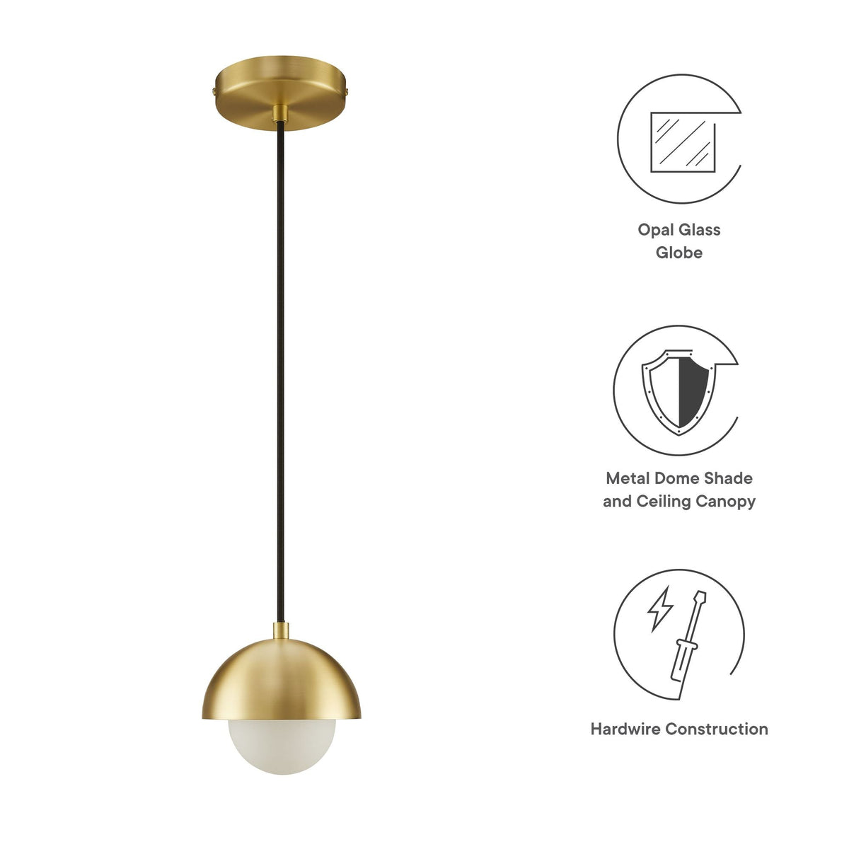 Eclipse Brass Globe Pendant Light - Ornate Home