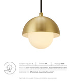 Eclipse Brass Globe Pendant Light - Ornate Home