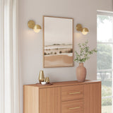 Eclipse Brass Globe Wall Sconce - Ornate Home