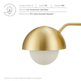 Eclipse Brass Globe Wall Sconce - Ornate Home