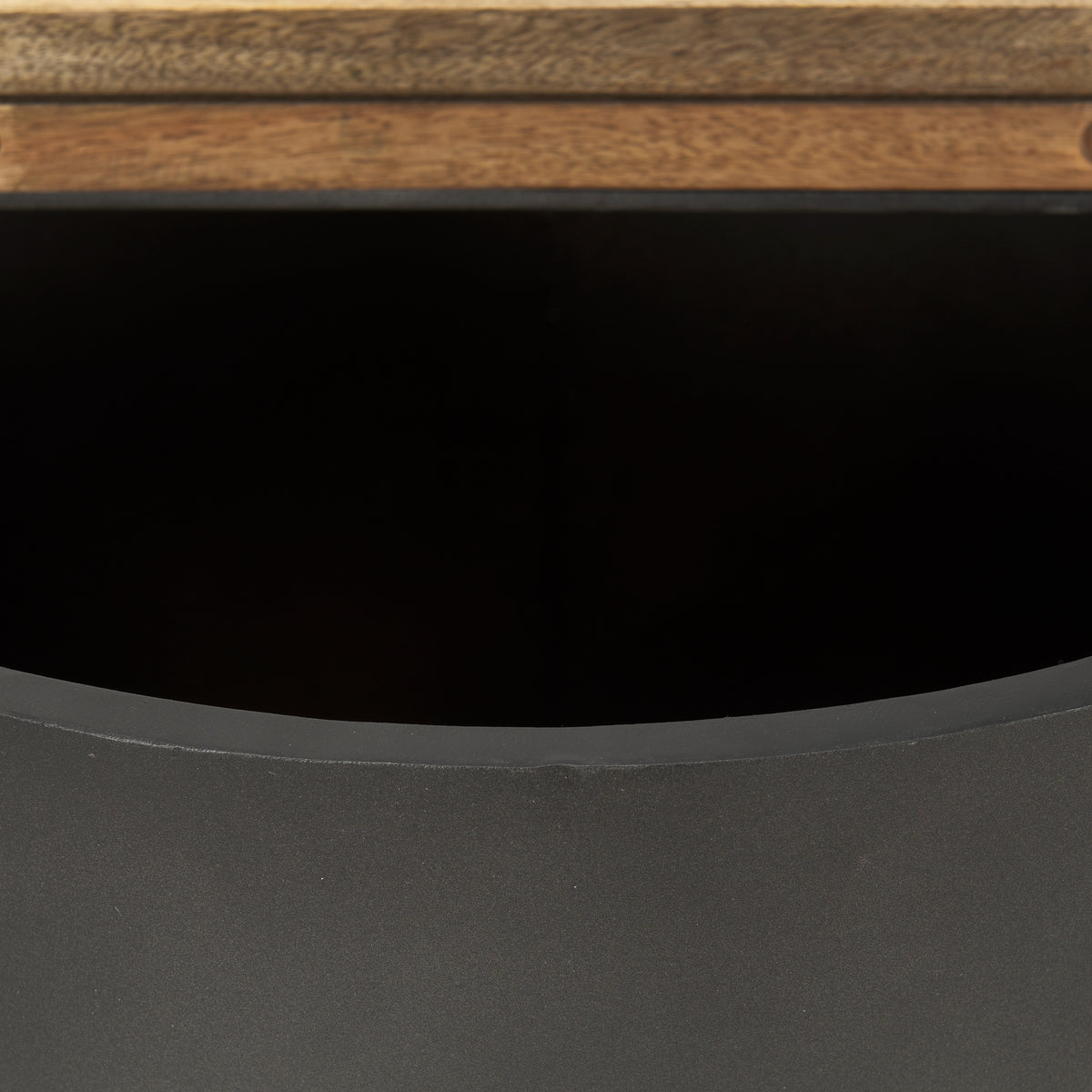 Eclipse Gunmetal Gray/Brown Drum Base End/Side Table - Ornate Home