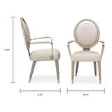 Eclipse Moonlight/Ivory Dining Arm Chair (Set of 2) - Ornate Home