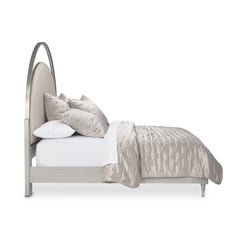 Eclipse Moonlight/Ivory Upholstered Bed with LED Lights - Ornate Home