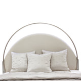 Eclipse Moonlight/Ivory Upholstered Bed with LED Lights - Ornate Home