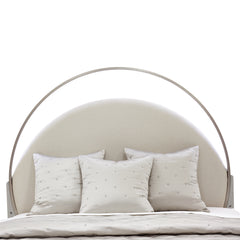 Eclipse Moonlight/Ivory Upholstered Bed with LED Lights - Ornate Home