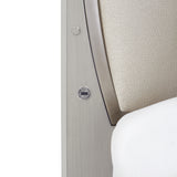 Eclipse Moonlight/Ivory Upholstered Bed with LED Lights - Ornate Home