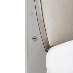 Eclipse Moonlight/Ivory Upholstered Bed with LED Lights - Ornate Home