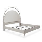 Eclipse Moonlight/Ivory Upholstered Bed with LED Lights - Ornate Home