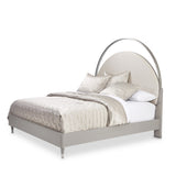 Eclipse Moonlight/Ivory Upholstered Bed with LED Lights - Ornate Home