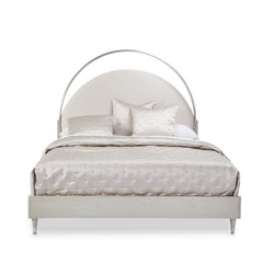 Eclipse Moonlight/Ivory Upholstered Bed with LED Lights - Ornate Home