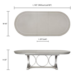 Eclipse Moonlight Oval Dining Table - Ornate Home