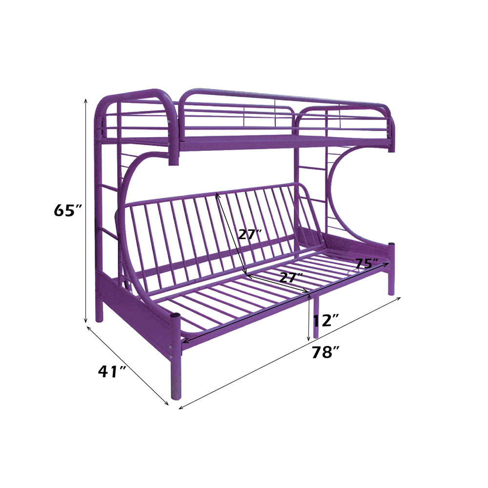 Eclipse Purple Bunk Bed (Twin/Full/Futon) - Ornate Home