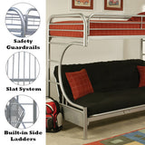 Eclipse Silver Bunk Bed (Twin XL/Queen/Futon) - Ornate Home