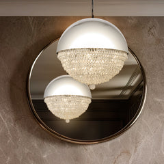 Eclipse Silver LED Crystal and Metal Chandelier - Ornate Home