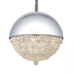 Eclipse Silver LED Crystal and Metal Chandelier - Ornate Home