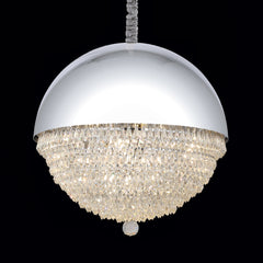 Eclipse Silver LED Crystal and Metal Chandelier - Ornate Home