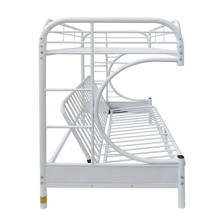 Eclipse White Bunk Bed (Twin/Full/Futon) - Ornate Home