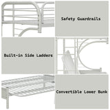 Eclipse White Bunk Bed (Twin XL/Queen/Futon) - Ornate Home