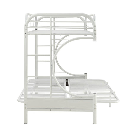 Eclipse White Bunk Bed (Twin XL/Queen/Futon) - Ornate Home