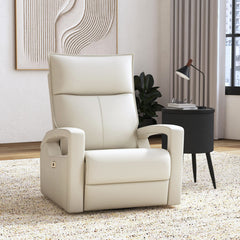 Eco Del Mar Cream P1 Recliner with Glider and Swivel - Ornate Home